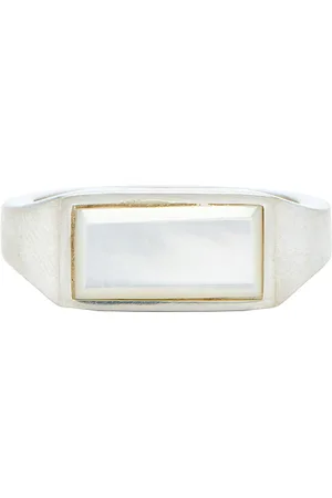 Serge DeNimes Mother Of Pearl Rectangle Ring in - Metallic . Size 10.5 (also in 11.5, 8, 9.5).