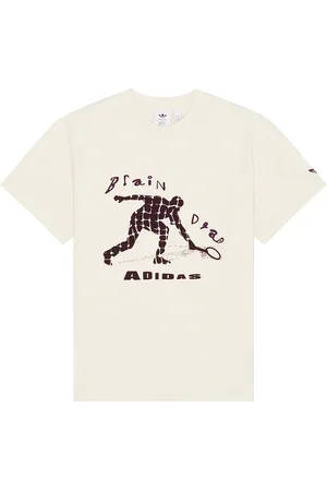 adidas X Brain Dead Tennis Player Tee in - Cream. Size L (also in M, S, XL/1X).