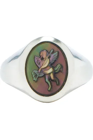Serge DeNimes Cherub Cameo Ring in - Metallic . Size 10.5 (also in 11.5, 7, 8, 9.5).