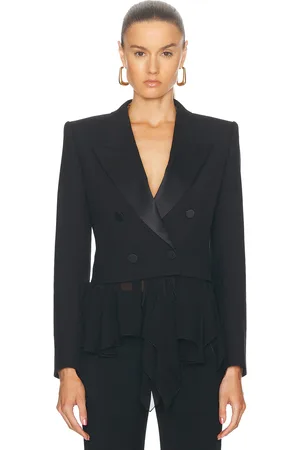 Chloé Wool Gabardine Cropped Blazer in - . Size 34 (also in ).