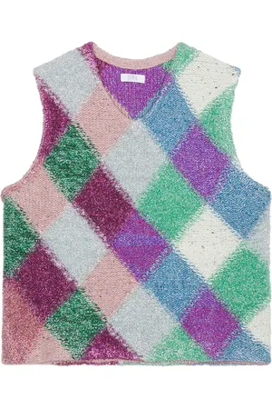 ERL Argyle Glitter Boxy Vest Knit in - . Size S (also in ).