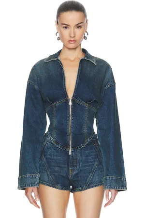 EB DENIM Joni Top in - Denim-Dark. Size S (also in ).