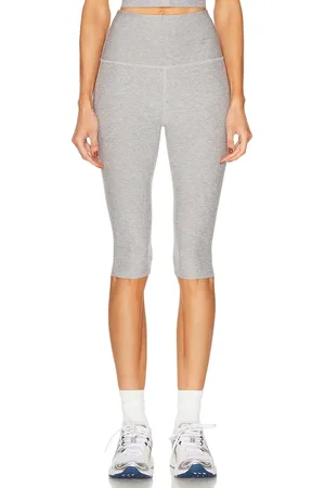 Beyond Yoga Spacedye High Waisted Pedal Pusher Legging in - Grey. Size L (also in M, S, XS).