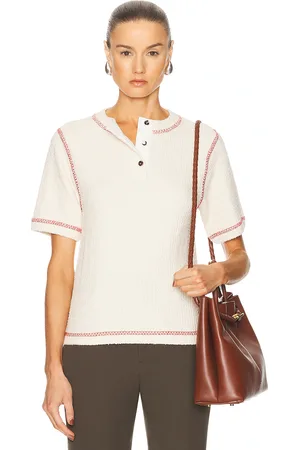 Bottega Veneta Short Sleeve Top in - White. Size L (also in M).