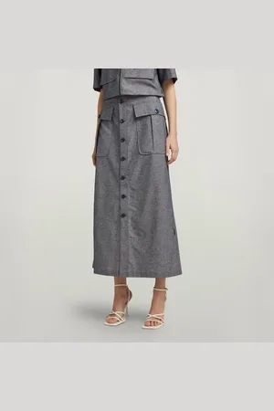 G-Star Button Down Long Pocket Skirt - - Women