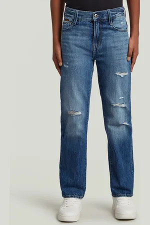 G-Star Girls Victoria Straight Destroy Jeans - - girls
