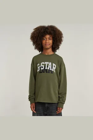 G-Star Boys Crew Sweater Regular Unbrushed - - boys
