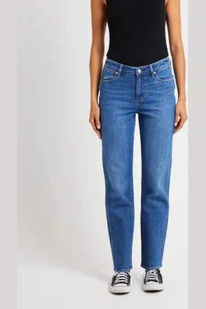 Wrangler Mid Tori Slim Straight Denim Jeans 5 Year Fade