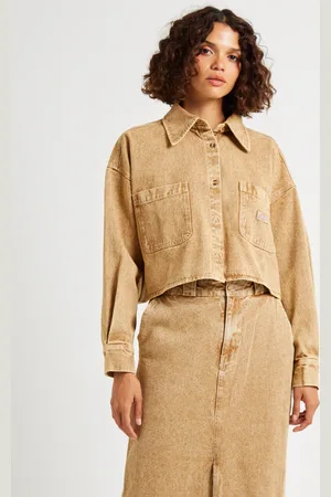 Dickies Florence Aged Denim Cropped Shacket