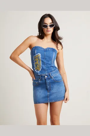 Von Dutch Denim Bustier Top in