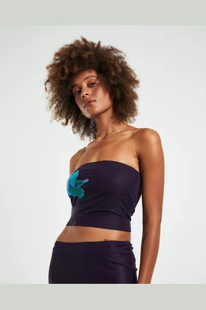 Motel Shae Strapless Top Placement Flower