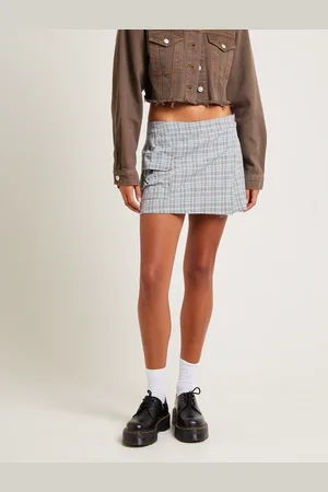 Insight Remi Check Cargo Mini Skirt