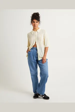 Rollas Milan Knit Short Sleeve Shirt Buttercream