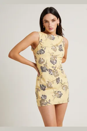 Subtitled Jordi Mini Linen Backless Dress
