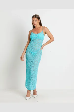 Alice In The Eve Zayla Lace Maxi Dress in Aqua
