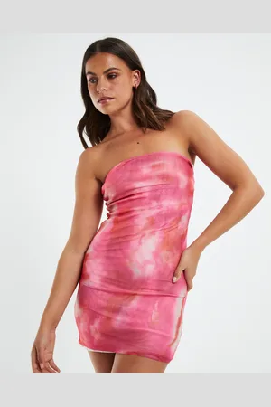 Motel Dema Bandeau Mini Dress Blurred