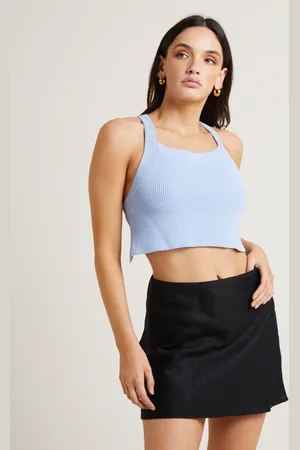 Subtitled Andi Compact Knit Cross Back Top
