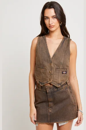 Dickies Bandera Cropped Denim Vest