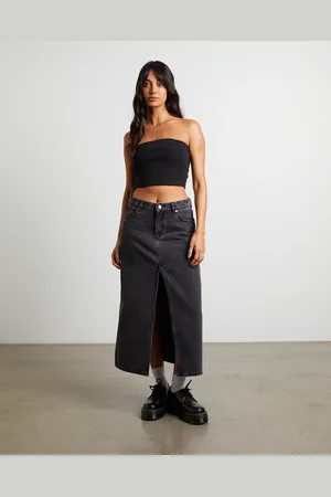 ABrand 99 Low Denim Maxi Skirt in Chloe