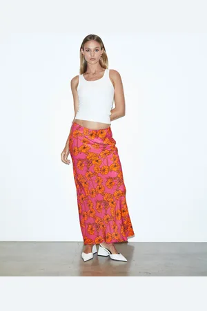 STUDIO Penelope Bloom Low Rise Midi Skirt