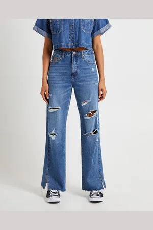 ONE TEASPOON True Straight Leg Mid Waist Denim Billie Jeans