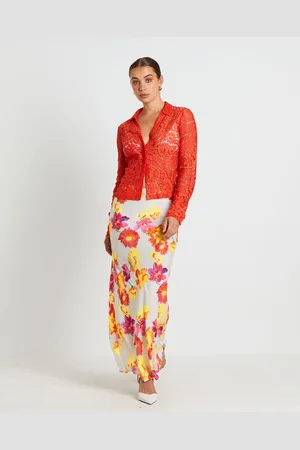 STUDIO Pip Sheer Lace Long Sleeve Shirt