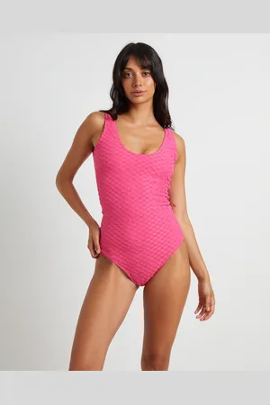 Misfit Check Mate One Piece in Raspberry