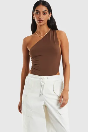 Alice In The Eve Stevie Slinky Cut Out Bodysuit Chocolate