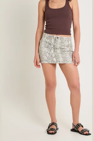 Insight Snake Denim Skirt