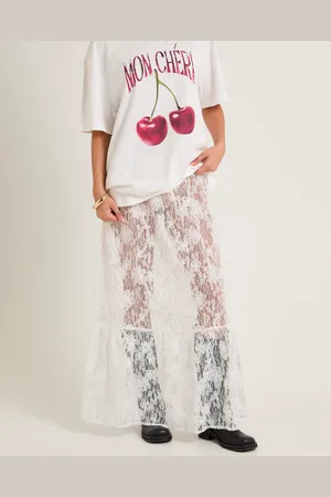 Subtitled Imani Lace Tiered Maxi Skirt