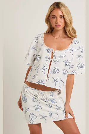 Subtitled Laine Tie Front Blouse