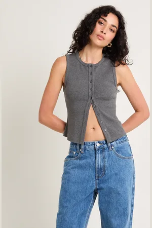 Subtitled Zoe Button Front Tank Top