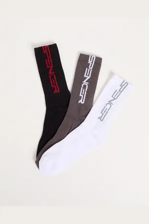 Spencer Project Glitch Y2K 3 Pack Socks