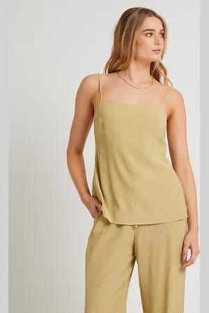 Subtitled Indra Crinkle Tie Back Top