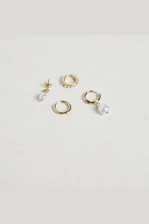 STUDIO Statement Seeker Pearl Earring Pack