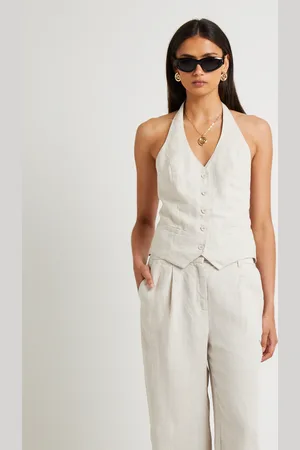 Subtitled Naomi Linen Halter Vest