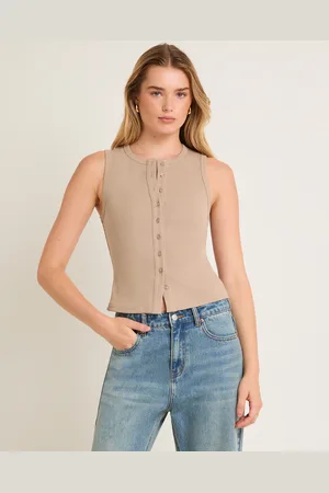 Subtitled Zoe Button Front Tank Top
