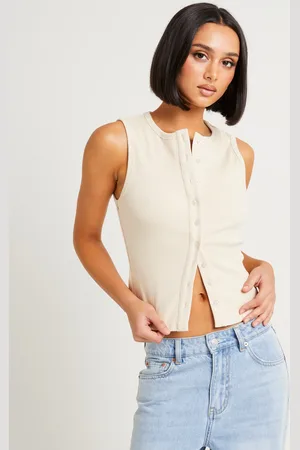 Subtitled Zoe Button Front Tank Top