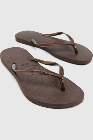 Havaianas Slim Thongs Metallic Dark