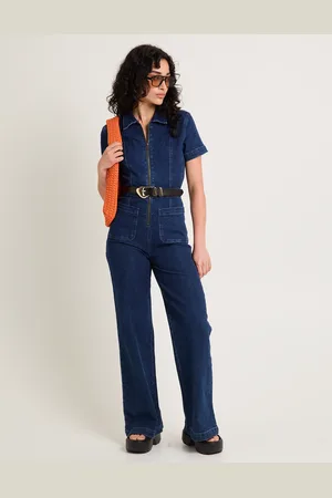 Insight Nikki Denim Maxi Boiler Suit Mid 90