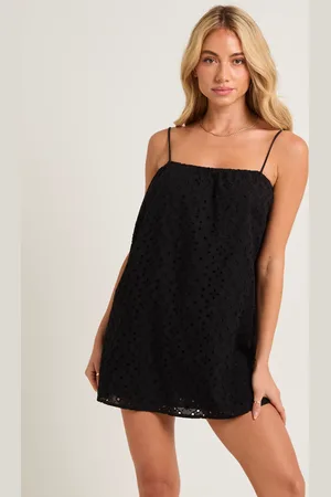 Subtitled Pia Broderie Throw On Mini Dress