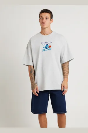 Mitchell & Ness Tri Logo Hornets Oversized T-Shirt in Vintage Marle