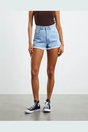 ABrand High Relaxed Denim Shorts Esmeralda