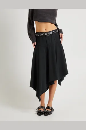 Insight Lopez Handkerchief Hem Denim Skirt