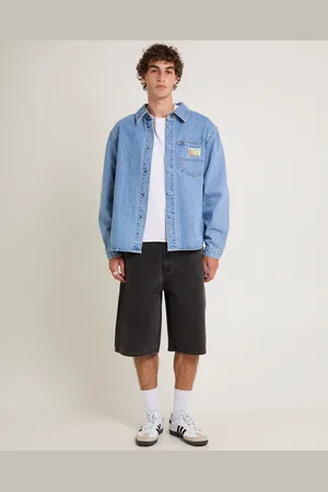 ABrand Rip Curl A5 Denim Shacket Larry Tape