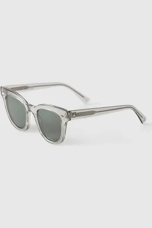 Epokhe Dylan Smoke Sunglasses Polished Crystal Clear