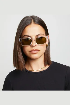 Le Specs Le Sustain Recarmito Sunglasses in Crystal Clear Moss