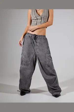 Jaded London Parachute Pants Washed Oil