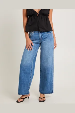 Wrangler Low Farrah Baggy Denim Jeans Blue River