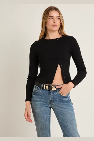 Subtitled Maddy Button Asymmetric Top